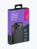 Чехол iPhone 17 Pro Deppa Eco Leather Magsafe (черный)