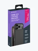 Чехол iPhone 17 Pro Max Deppa Eco Leather Magsafe (черный)