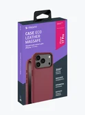 Чехол iPhone 17 Pro Deppa Eco Leather Magsafe (бордовый), 84306