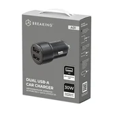 АЗУ Breaking A01, 2USB-A, 15W, QC 3.0, 3.0A (Черный)