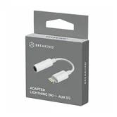 Адаптер Breaking, AUX 3.5мм - Lightning (Белый)