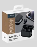 Bluetooth стереогарнитура Deppa AirPro2, зарядный футляр 300mAh, черная, 44170