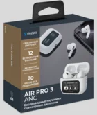 Bluetooth стереогарнитура Deppa AirPro3 ANC, TWS, BT 5.3, 350mAh, LCD, белая