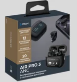 Bluetooth стереогарнитура Deppa AirPro3 ANC, TWS, BT 5.3, 350mAh, LCD, черная