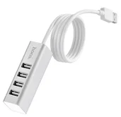 USB HUB Hoco HB1 4 порта USB 2.0 (светло-серый)