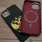 Чехол iPhone 14 FreeAir MagSafe Герб матовый