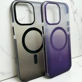 Чехол iPhone 15 Pro Njoyny NY-09 MagSafe (серый)