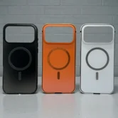 Чехол iPhone 17 Pro Max Njoyny Metal MagSafe (черный)