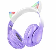 Наушники с Bluetooth Hoco W42 Cat фиолетовые