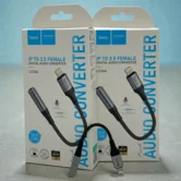 Переходник Hoco LS36A Lightning Digital 3.5 jack Audio серый