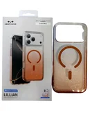 Чехол iPhone 17 Pro Max KEEPHONE Lillian (оранжевый титан)