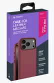 Чехол iPhone 17 Pro Deppa Eco Leather Magsafe (бордовый)
