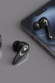 Bluetooth стереогарнитура Deppa Air Blade, TWS, BT 5.4,ANC, Gaming, 470мАч, черная