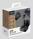 Bluetooth стереогарнитура Deppa Air Blade, TWS, BT 5.4,ANC, Gaming, 470мАч, черная
