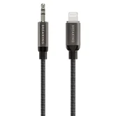 Кабель AUX Breaking Graphite, Lightning - AUX, 1м (Черный)