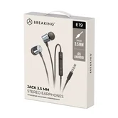 Стереогарнитура Breaking E19 вакуумные, Jack 3.5 мм, 1,2м (Черный)
