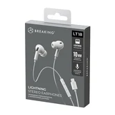 Стереогарнитура Breaking LT18 вакуумные, Lightning, 1,2м (Белый)