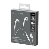 Стереогарнитура Breaking LT20 внутриканальные, Lightning, 1,2м (Белый)