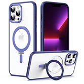 Чехол iPhone 14 Pro Max magsafe с подставкой кольцом, фиолетовый