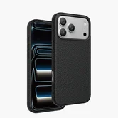 Чехол iPhone 17 Pro KEEPHONE LYCUCCI MagSafe Leather case, черный