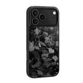 Чехол iPhone 17 Pro MONOCARBON Forged Fiber усиленный, черный