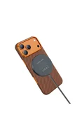 Чехол iPhone 17 Pro Max KEEPHONE Kevlar Diago (оранжевый)