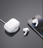 Bluetooth стереогарнитура Deppa AirPro2, зарядный футляр 300mAh, белая, 44167