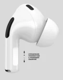 Bluetooth стереогарнитура Deppa AirPro2, зарядный футляр 300mAh, белая, 44167