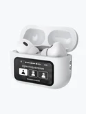 Bluetooth стереогарнитура Deppa AirPro3 ANC, TWS, BT 5.3, 350mAh, LCD, белая