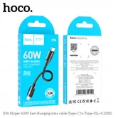 Кабель Hoco X96 60W Type-C - Type-C черный, 0.25м