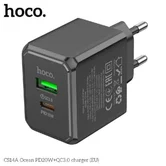 СЗУ-1USB + 1USB-C Hoco CS14A, 20W, черный