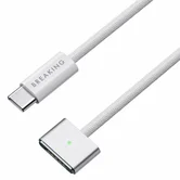 Кабель Breaking MacPower USB-C - MagSafe 3, 140W, 5.0A, 2м (Белый)