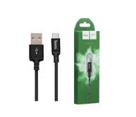 Кабель Hoco X14 microUSB - USB нейлон черный, 2м