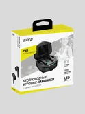 Bluetooth стереогарнитура Axxa AB-08, TWS, BT5.4, Gaming LED 400mAh, черная