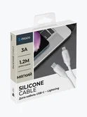 Кабель Deppa Silk Type-C - Lightning, белый, 1,2м