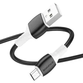 Кабель Borofone BX84 microUSB - USB черный, 2,4A, 1м