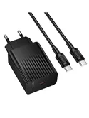 СЗУ-1USB-C Borofone BAS75A  + кабель Type-C-Type-C, 30W, черный