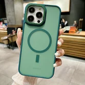 Чехол iPhone 15 Pro Max матовый magsafe, зеленый