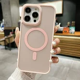 Чехол iPhone 15 Pro Max матовый magsafe, розовый