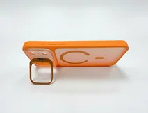 Чехол iPhone 17 Pro Max/18 Pro Max Матовый MagSafe, оранжевый