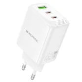 СЗУ-1USB + 2USB-C Borofone BN32, PD, 65W, белый