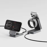 Зарядная станция Breaking DS13 3в1 беспроводная MagSafe QI2.2 25W складная, графит