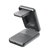 Зарядная станция Breaking DS13 3в1 беспроводная MagSafe QI2.2 25W складная, графит