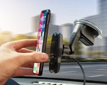 Авт. держатель Deppa Mage Qi для смартфонов, магнитный, черный 