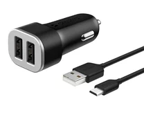 АЗУ-2USB Deppa 2.4A + кабель micro USB, черный