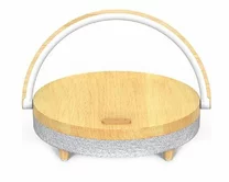 Колонка EZVALO Wireless Charging Music Desk Lamp с беспроводной з/у дерево