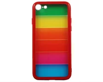 Чехол iPhone 7/8/SE 2020 Rainbow Case (красный)