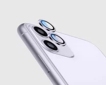 Защитная накладка на камеру iPhone 11/12 mini сиреневая (комплект 2шт)