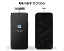 Защитное стекло ANANK iPhone 13 mini  Anti-fingerprint (для игр, не отставляет отпечатков пальцев) матовое черное 
