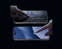 Защитное стекло ANANK iPhone 15 Pro Max Anti-fingerprint (для игр, не отставляет отпечатков пальцев) матовое черное 